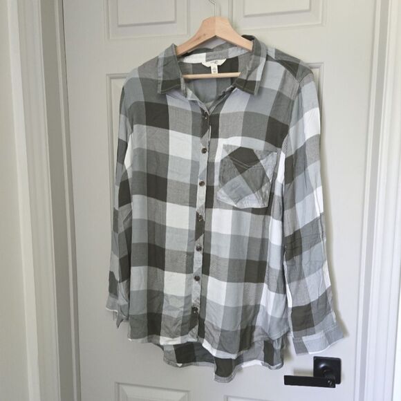 NWOT Terra & Sky Plaid Shirt 1x - Picture 1 of 4